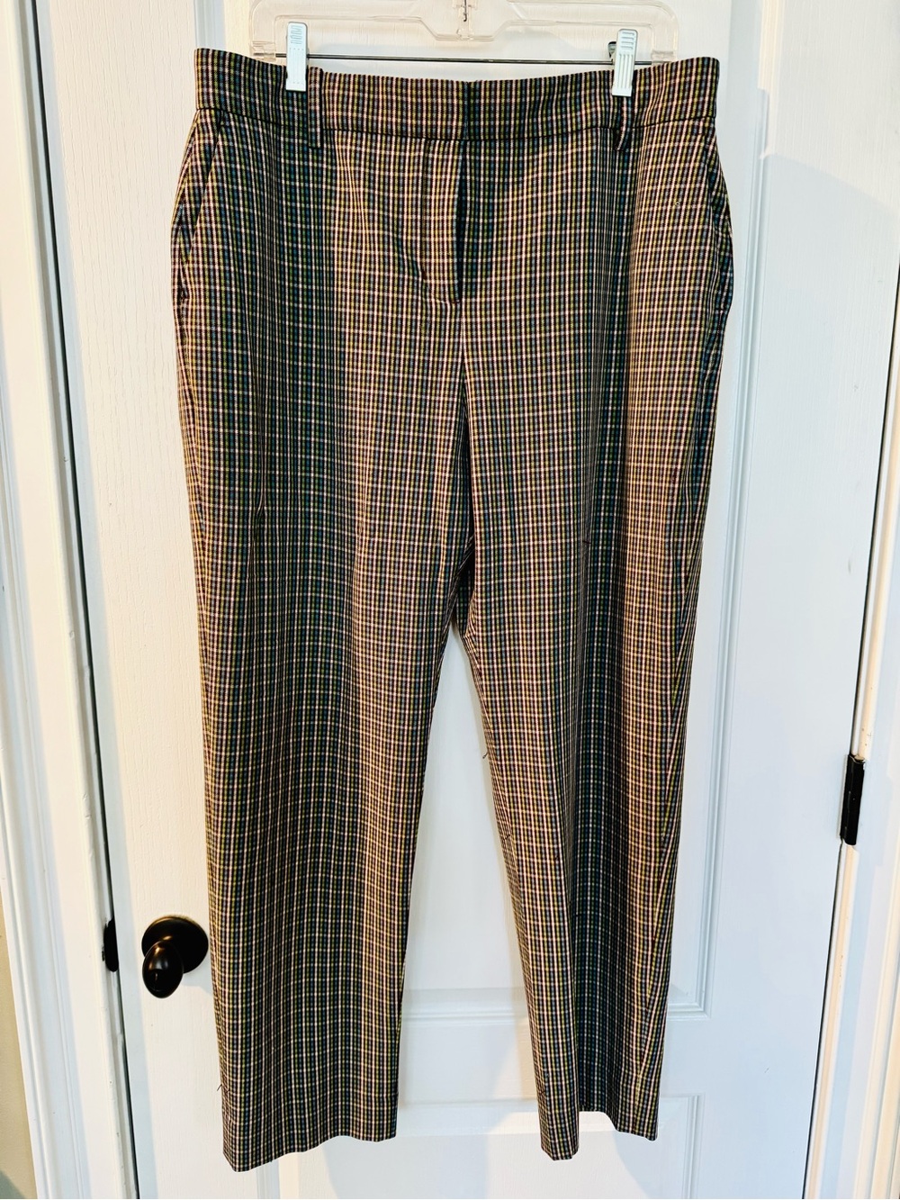 NWOT 🤎 Tory Burch Plaid Dress Pants in women’s size 12, never worn
